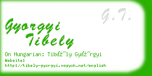 gyorgyi tibely business card